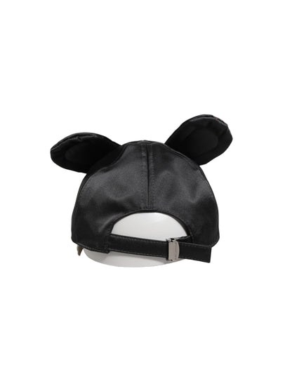 Dolce & Gabbana Men's Black Velvet Animal Ears Baseball Cap Hat