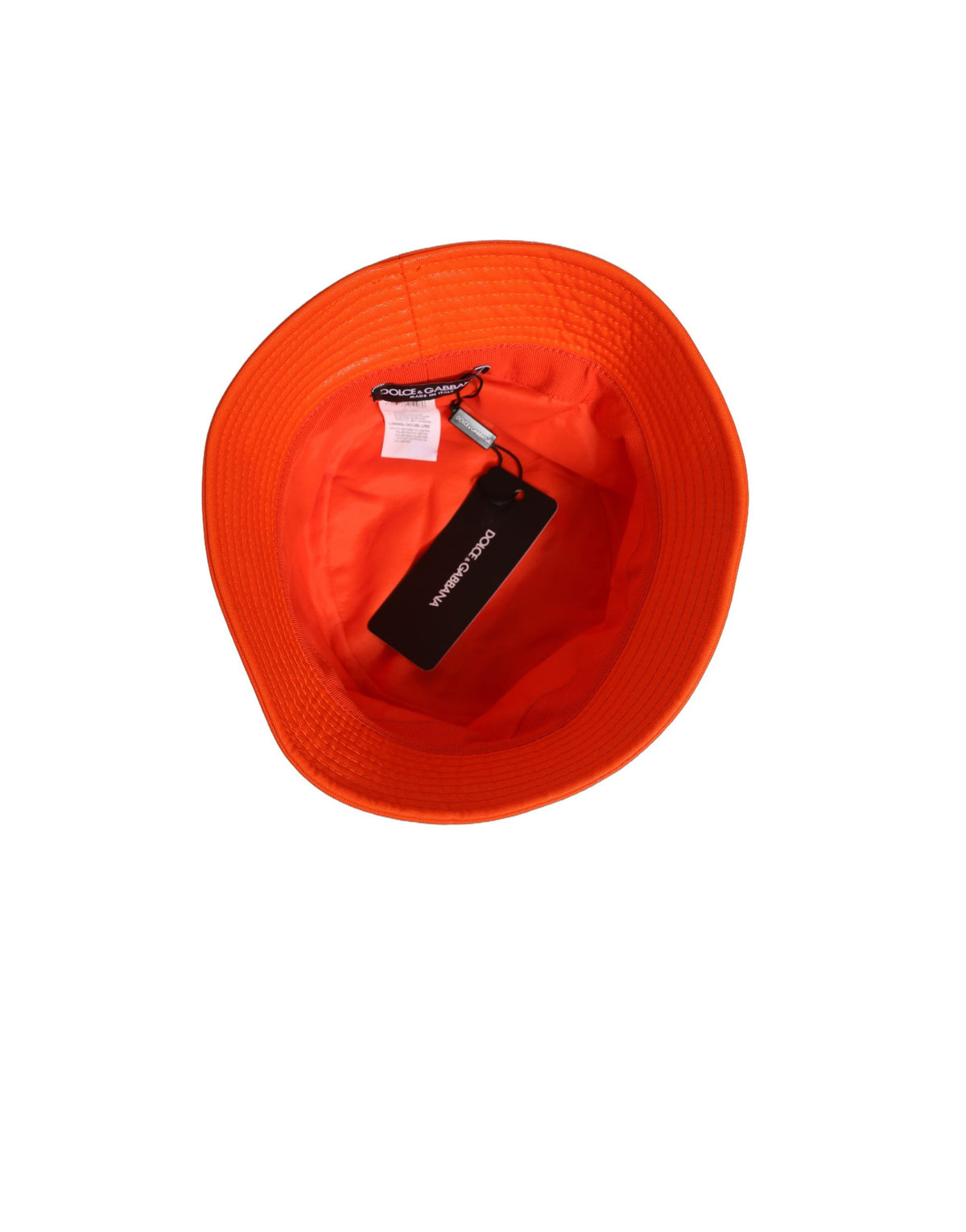 Dolce & Gabbana Orange Crystal Embellished Bucket Fisherman Cap Hat
