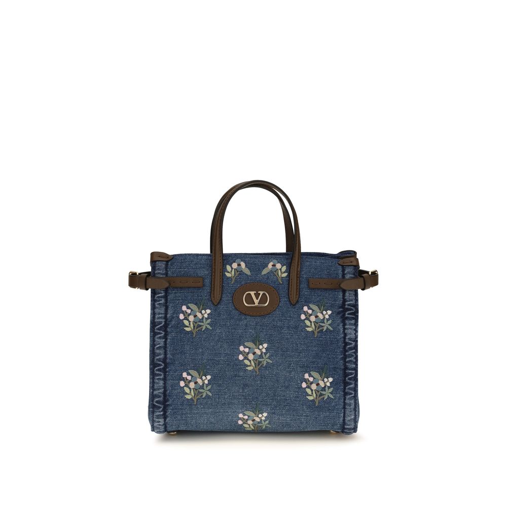 Valentino Garavani Blue Cotton Antibes Handbag