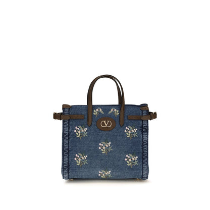 Valentino Garavani Blue Cotton Antibes Handbag