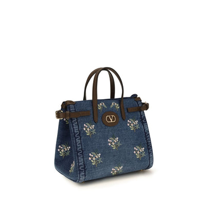 Valentino Garavani Blue Cotton Antibes Handbag
