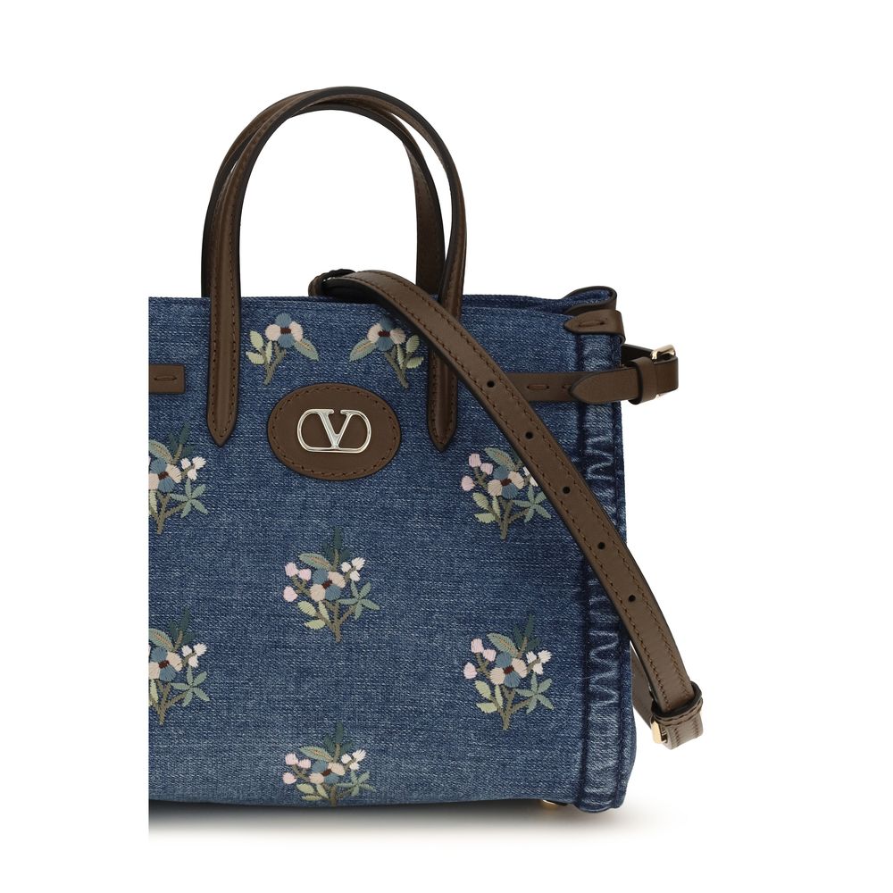 Valentino Garavani Blue Cotton Antibes Handbag