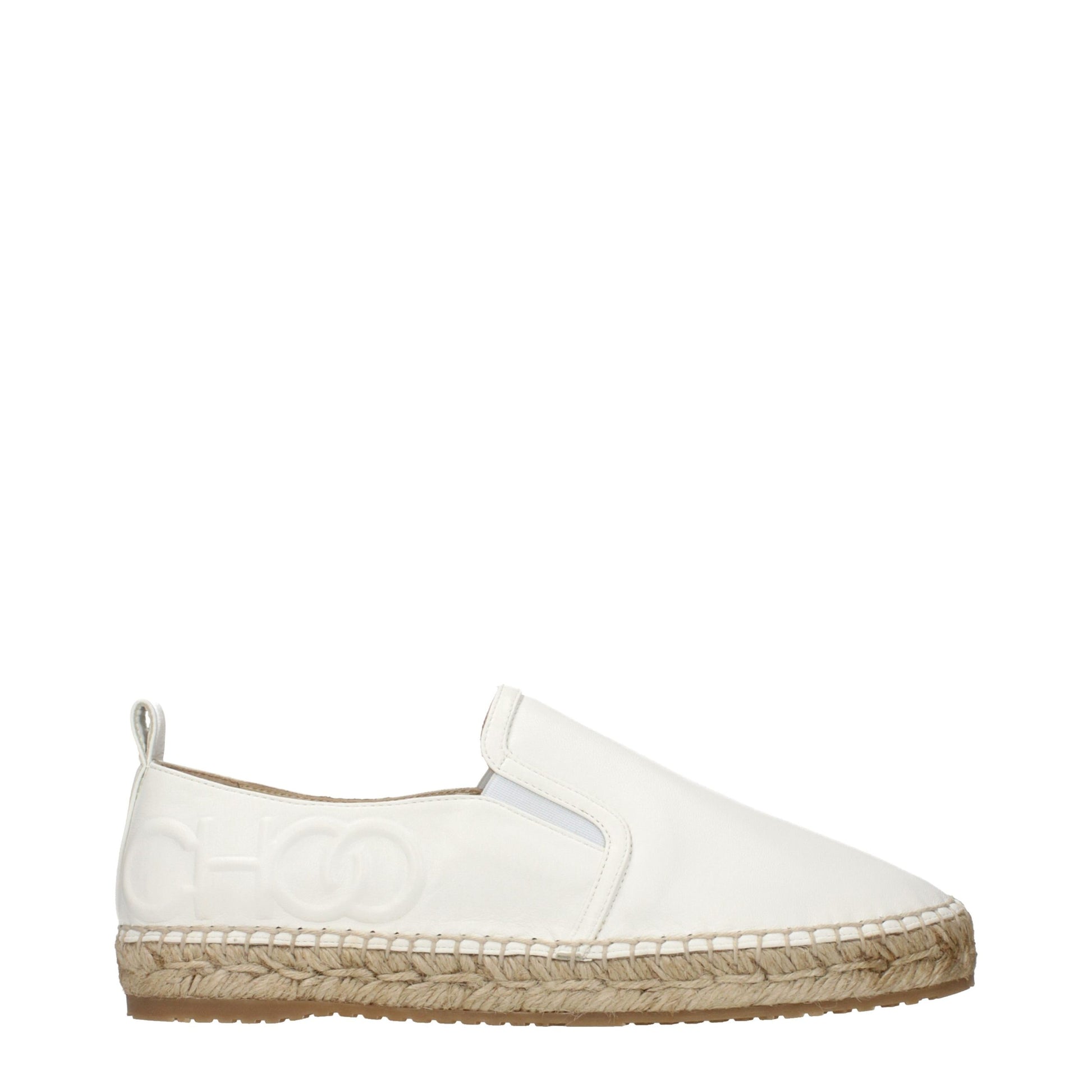 Jimmy Choo White Leather Espadrilles - EU38/US8