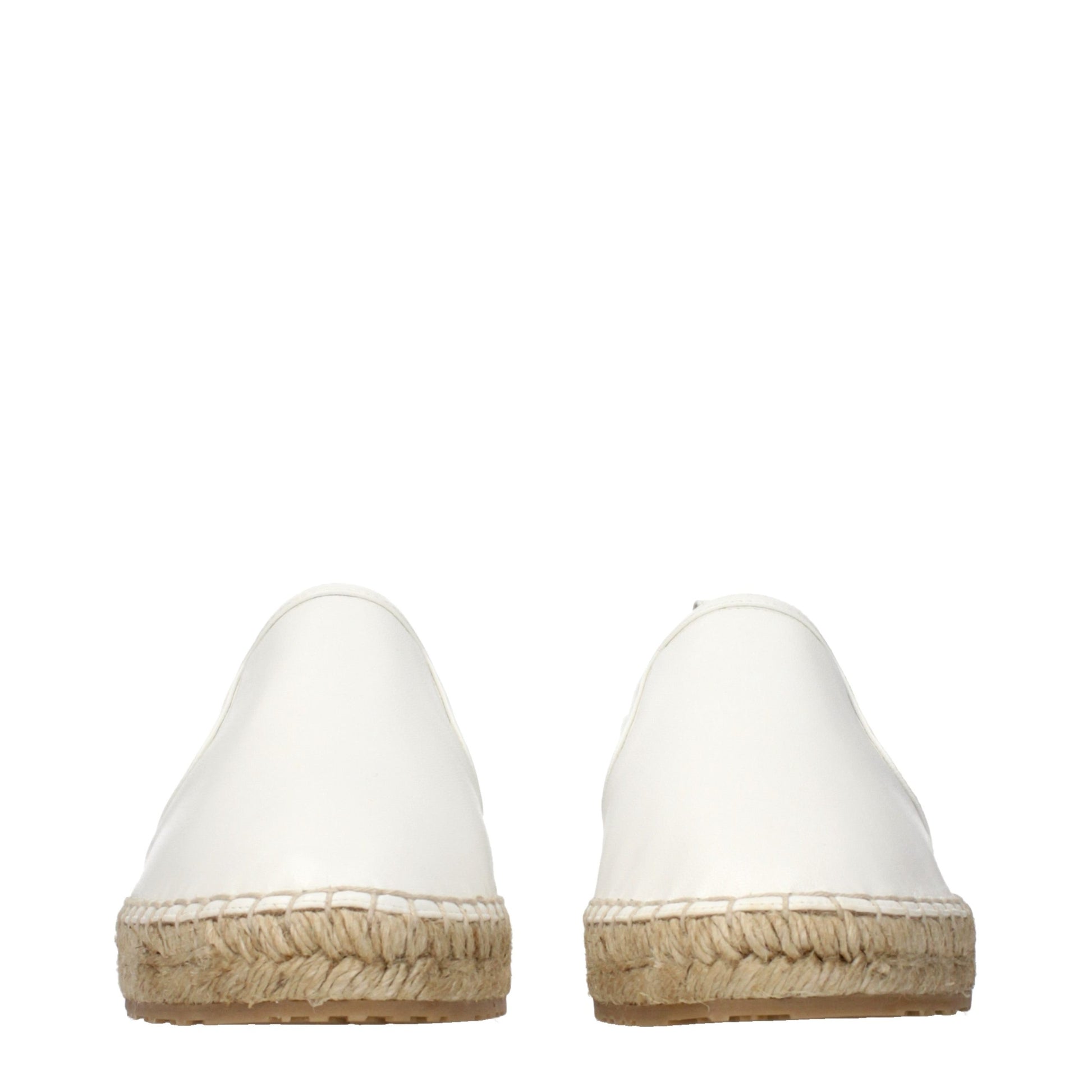 Jimmy Choo White Leather Espadrilles - EU38/US8