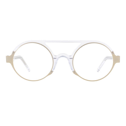 Andy Wolf Unisex Gold Metal & Plastic Optical Glasses