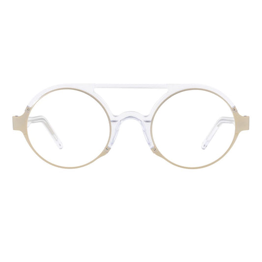 Andy Wolf Unisex Gold Metal & Plastic Optical Glasses