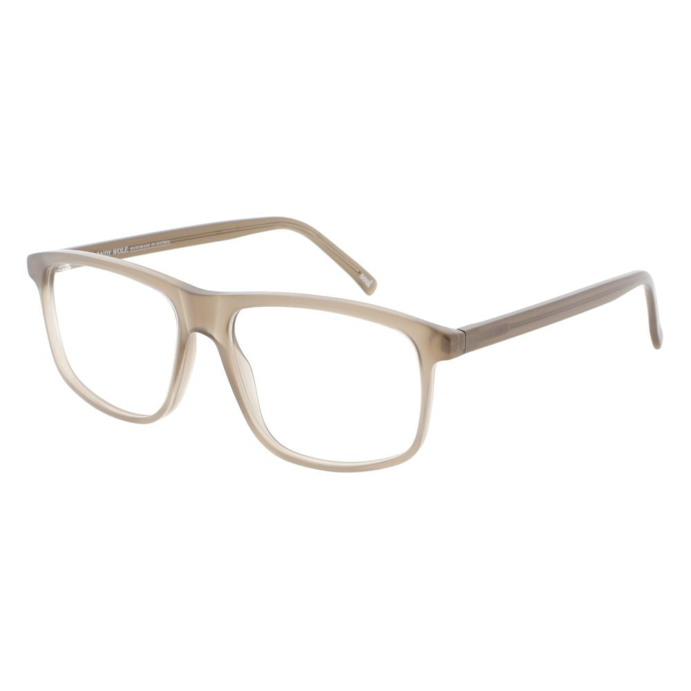 Andy Wolf Men's Optical Glasses – Beige Rectangle Frame, 58mm