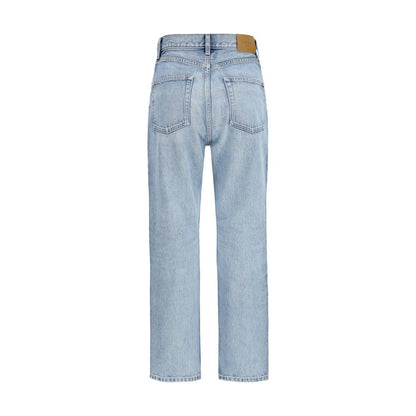 Saint Laurent Blue Cotton South 90s Cropped Denim Jeans