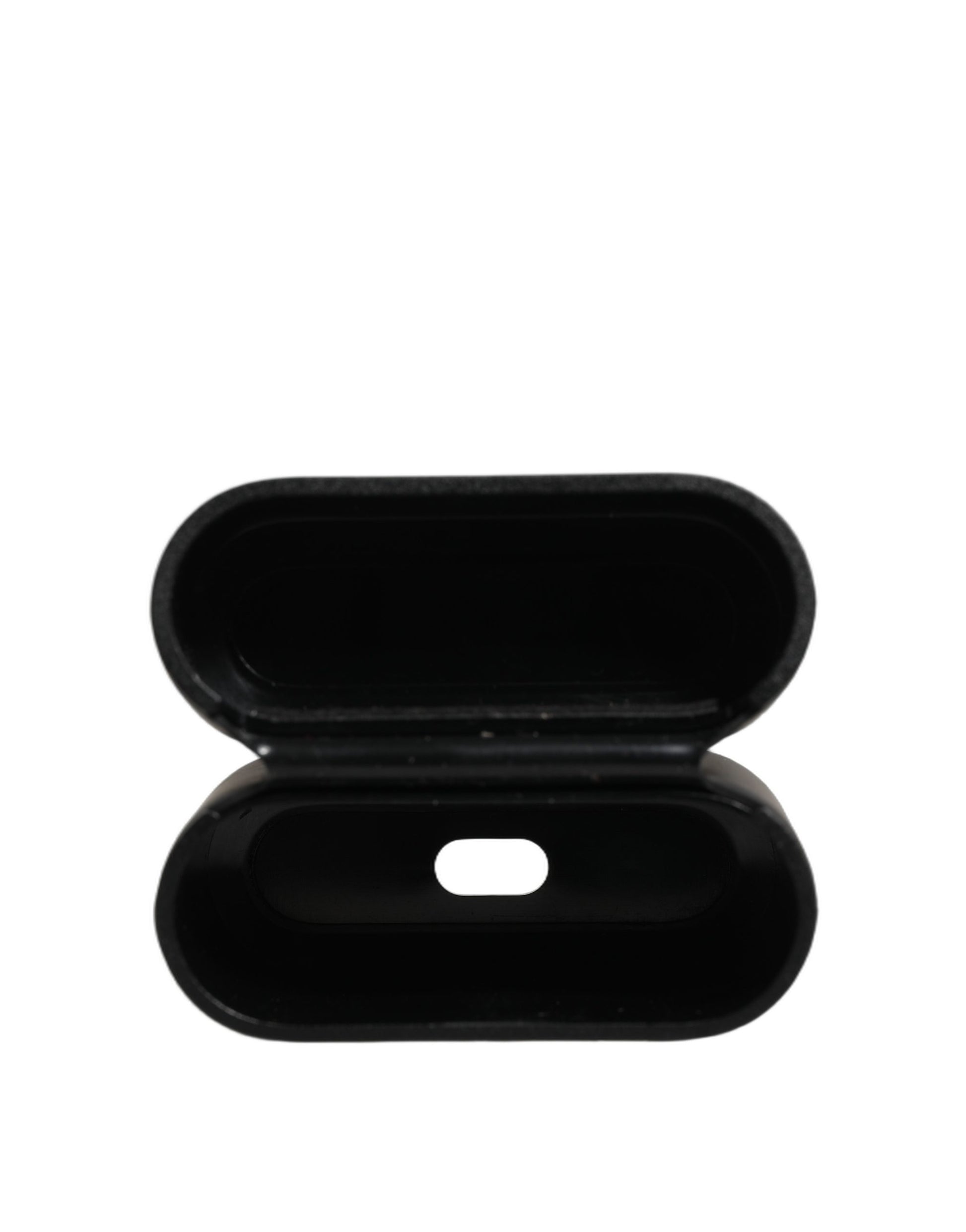 Dolce & Gabbana Black PVC Embossed Logo Flip Holder for Women Airpods