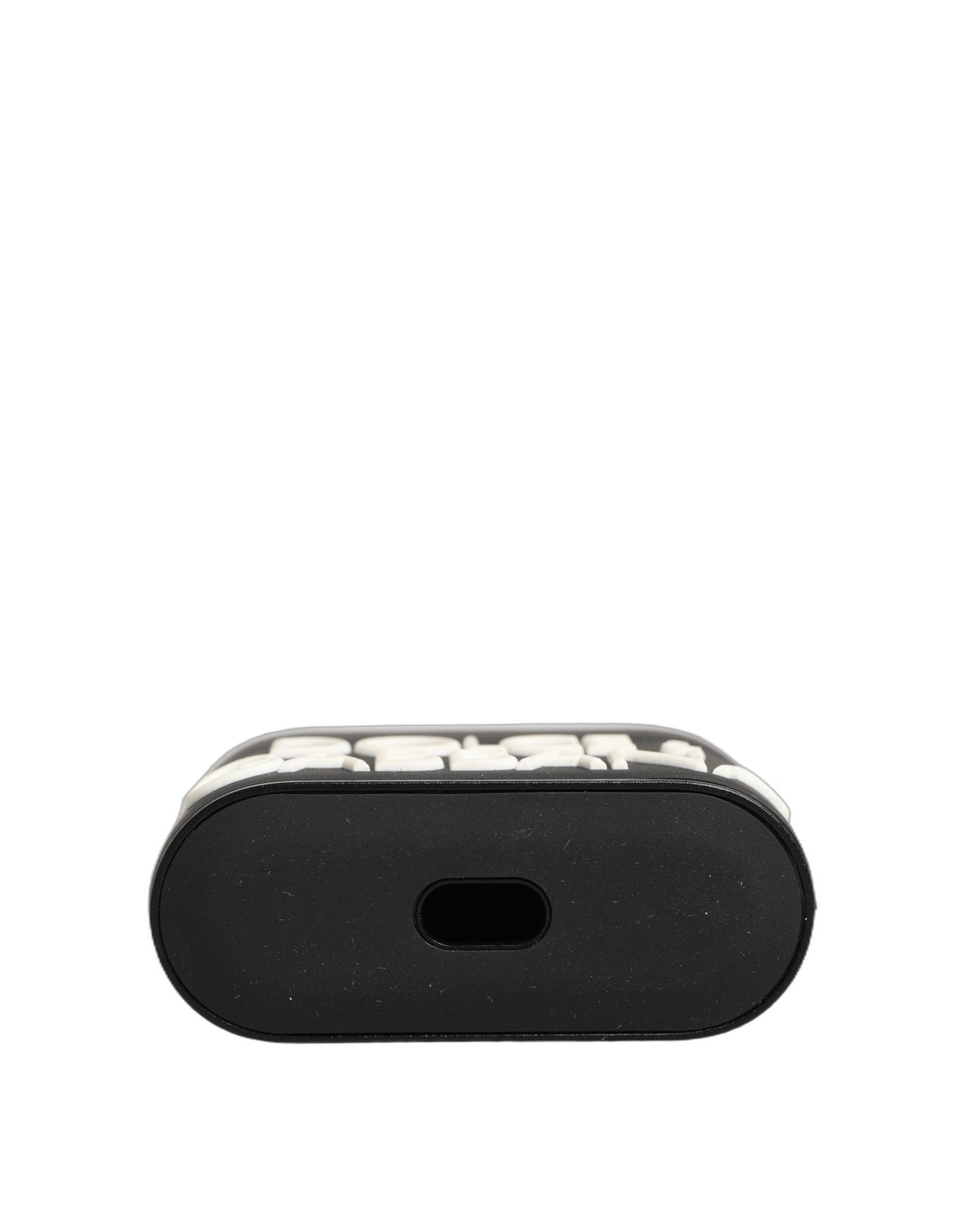 Dolce & Gabbana Black PVC Embossed Logo Flip Holder for Women Airpods
