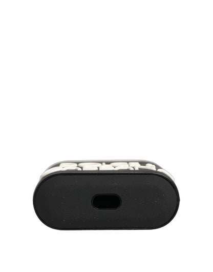 Dolce & Gabbana Black PVC Embossed Logo Flip Holder for Women Airpods