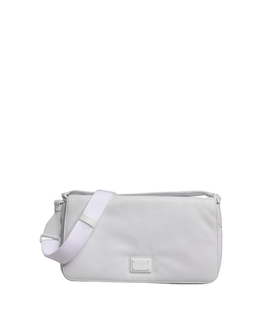 Dolce & Gabbana White Logo Plaque Crossbody Shoulder Borse Bag