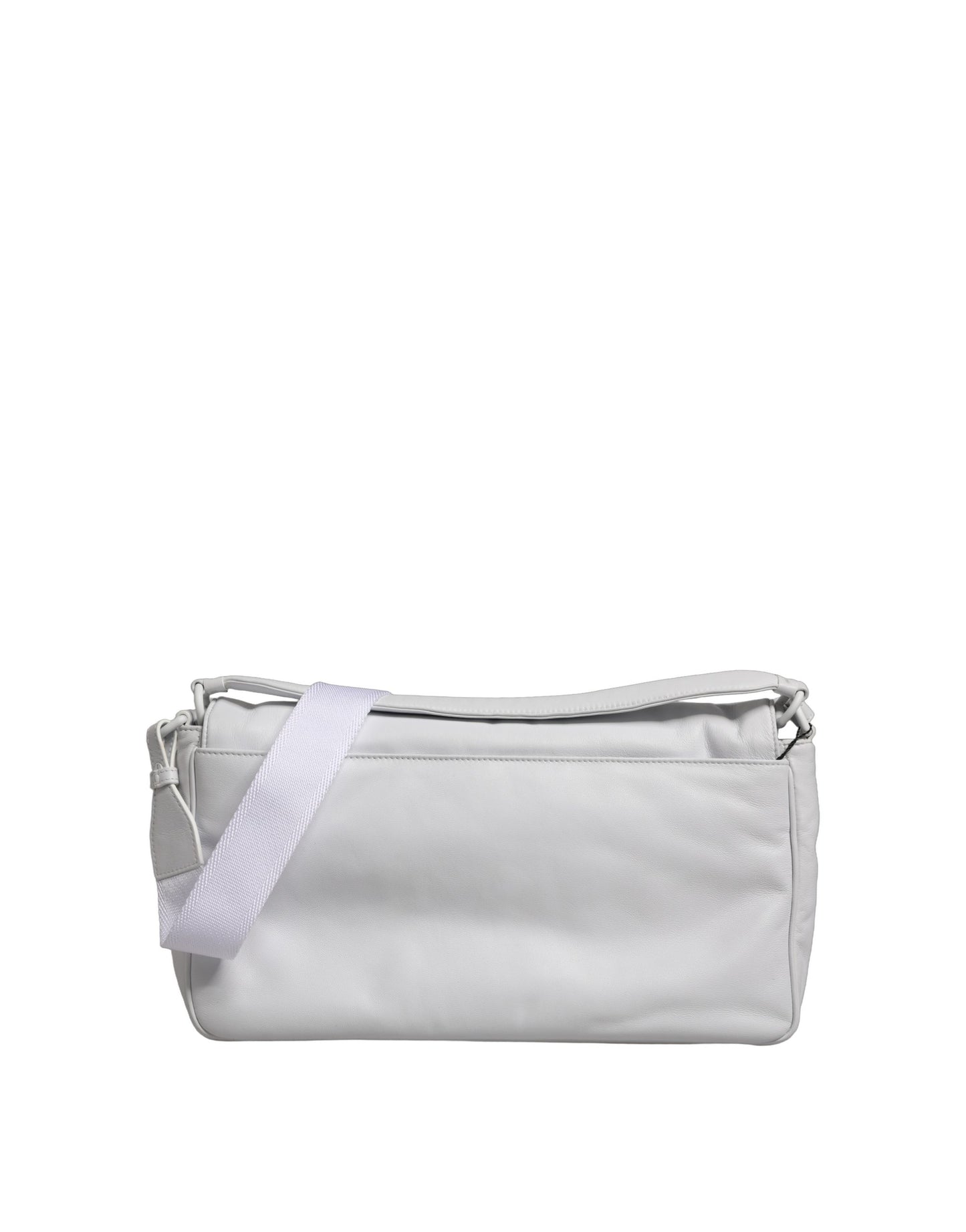 Dolce & Gabbana White Logo Plaque Crossbody Shoulder Borse Bag