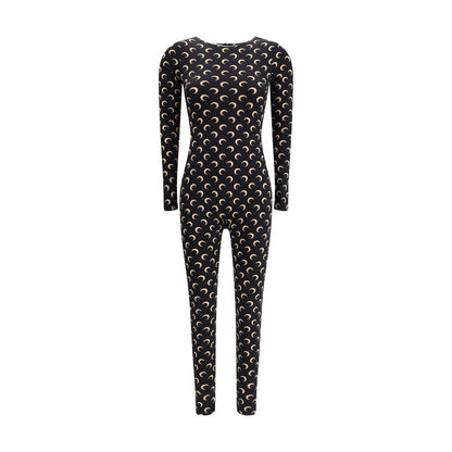 Marine Serre Brown & Black All Over Moon Jumpsuit