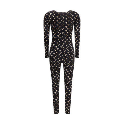 Marine Serre Brown & Black All Over Moon Jumpsuit