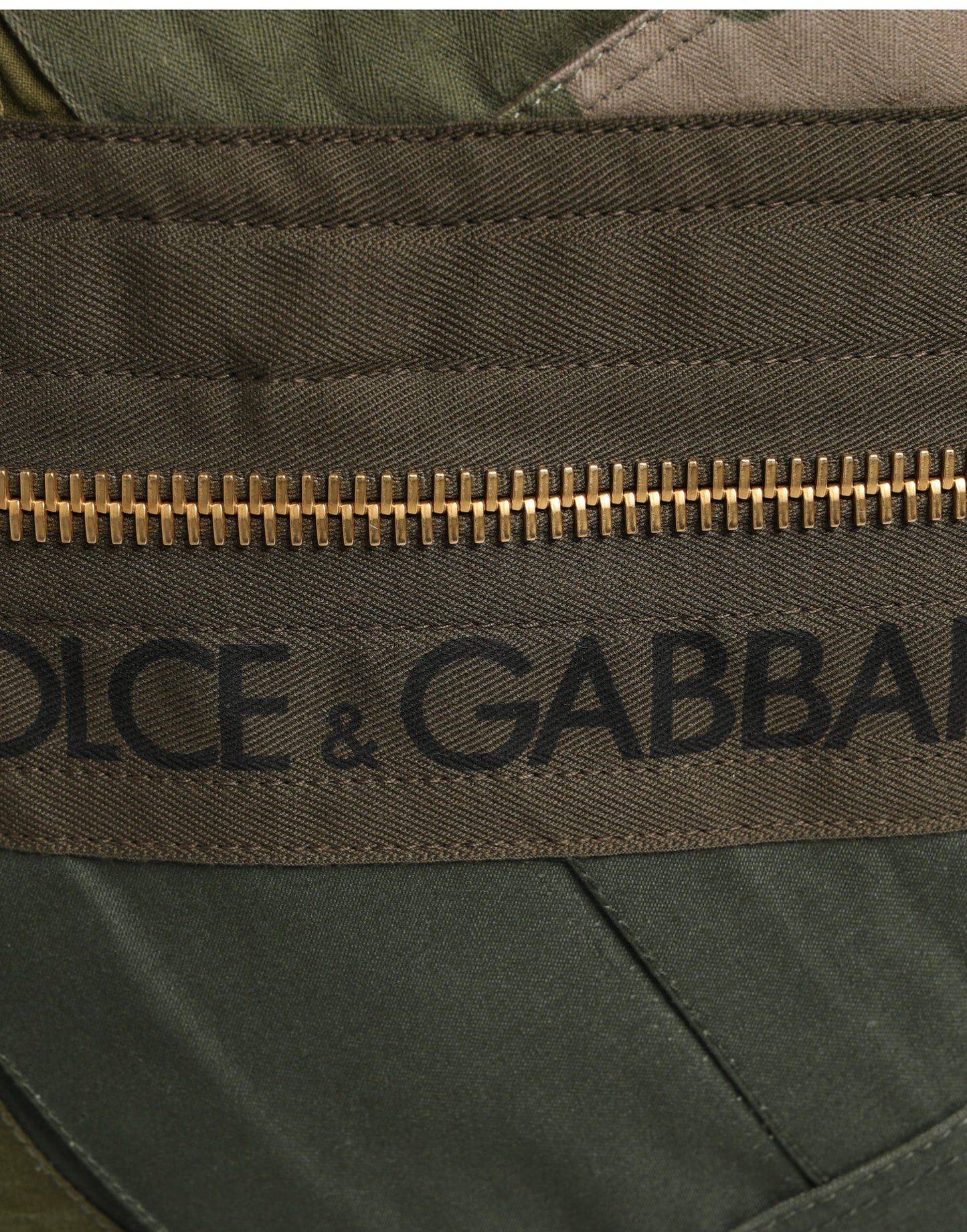 Dolce & Gabbana Military Green Patchwork Rucksack Backpack