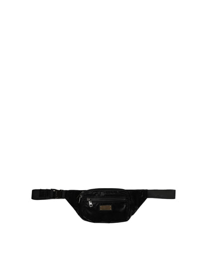 Dolce & Gabbana Black Nylon Brass Plate Bumbag Waist Fanny Pack for Men