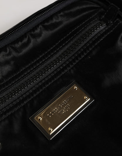 Dolce & Gabbana Black Nylon Brass Plate Bumbag Waist Fanny Pack for Men