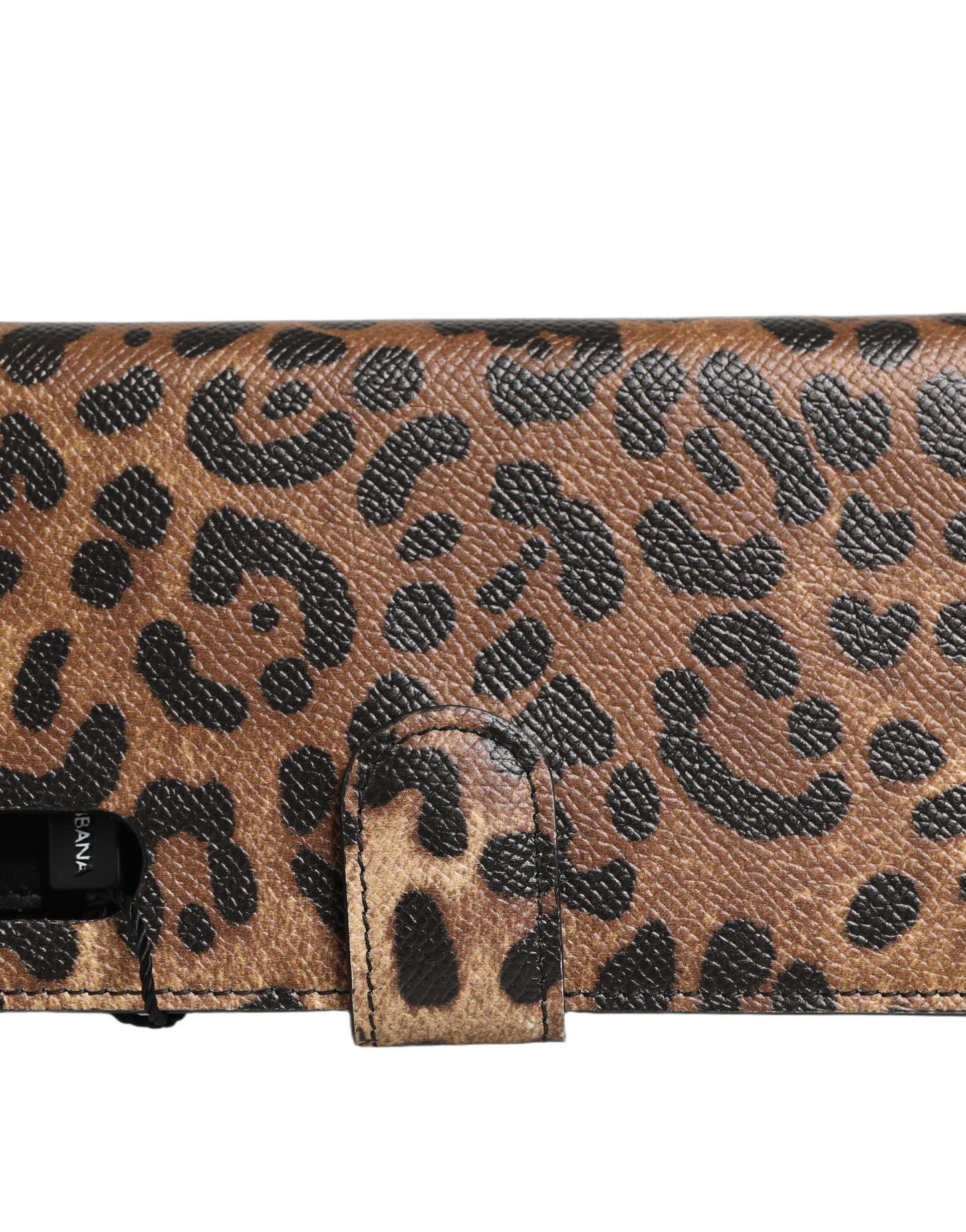 Dolce & Gabbana Brown Leopard Crystal Flip Cover for iPhone X-XS