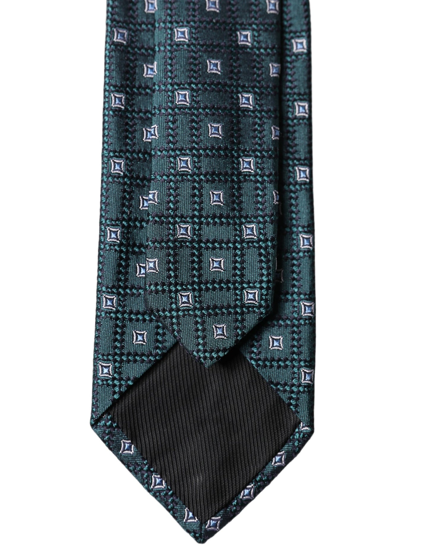 Dolce & Gabbana Dark Green Patterned Silk Necktie
