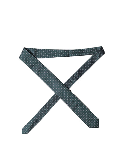 Dolce & Gabbana Dark Green Patterned Silk Necktie