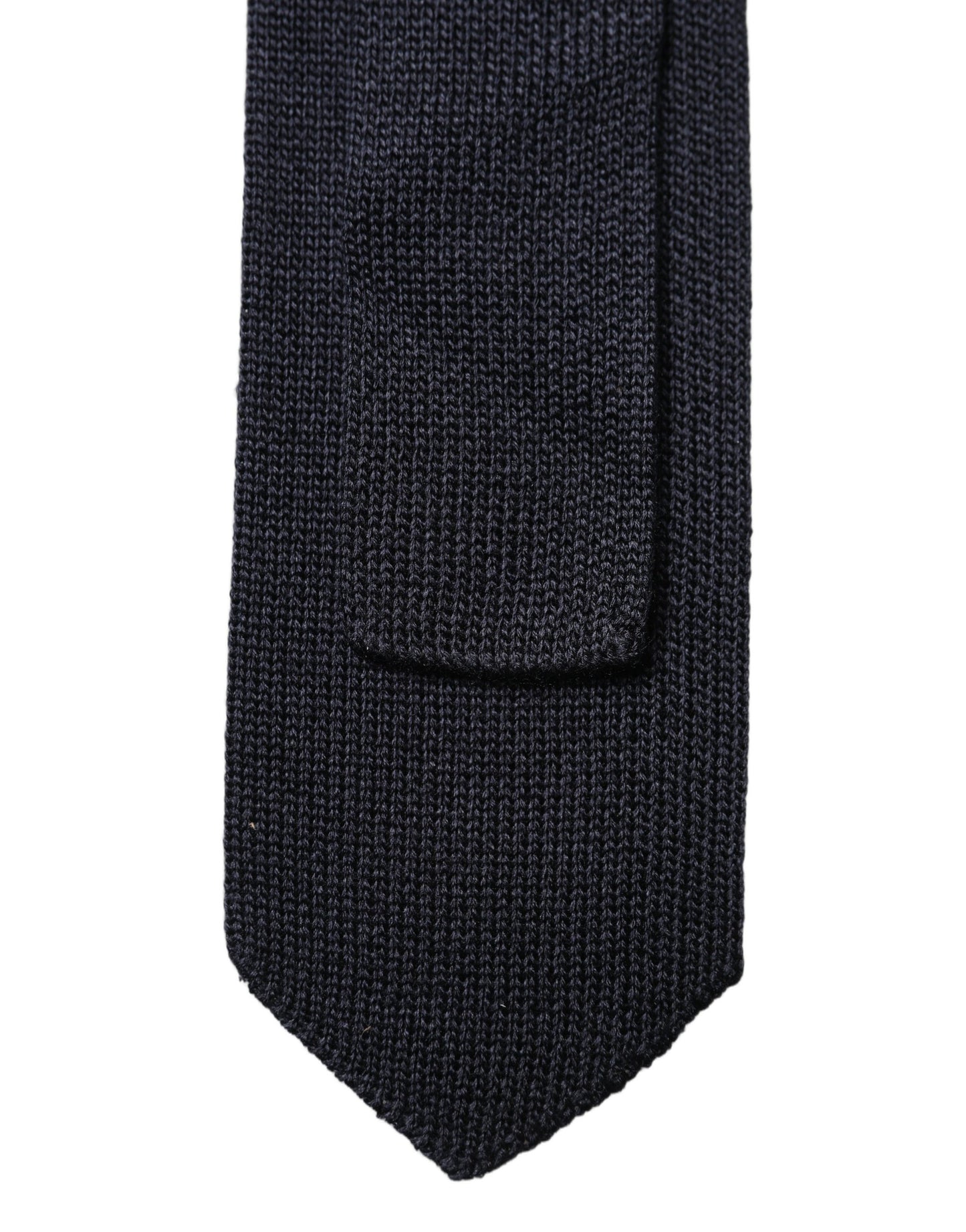 Dolce & Gabbana Dark Blue Solid 100% Silk Adjustable Men Necktie