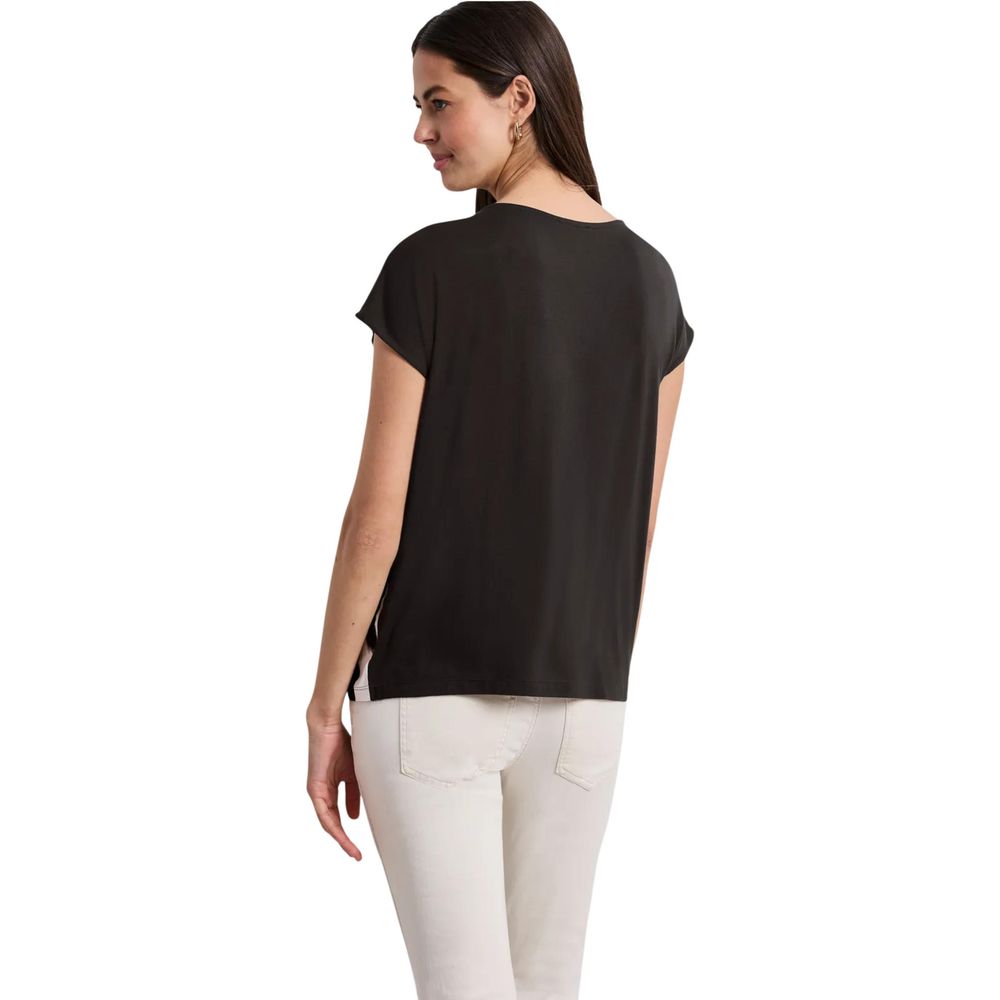 Street One Brown Viscose T-Shirt - Printed Mat-Mix Shirt 325081