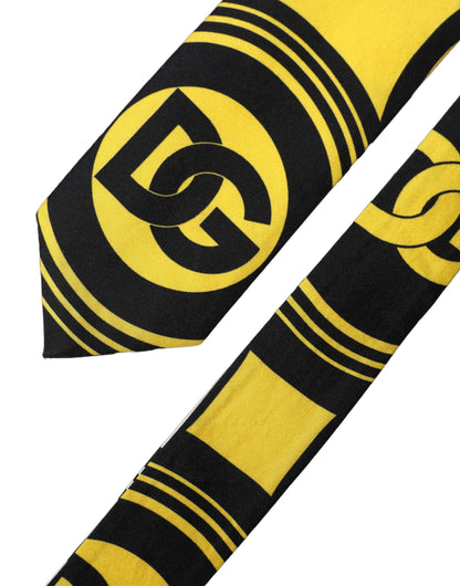Dolce & Gabbana Multicolor Monogram Print Silk Necktie