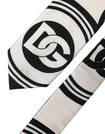 Dolce & Gabbana Multicolor Monogram Print Silk Necktie