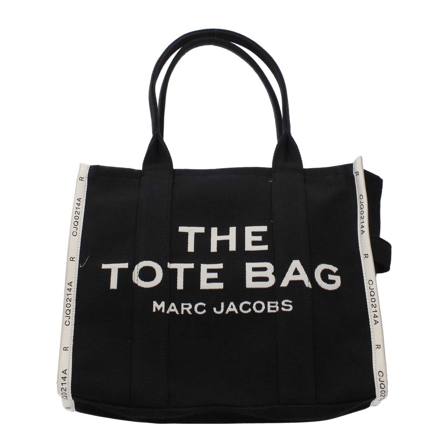 Marc Jacobs Black Canvas The Jacquard Large Tote Bag