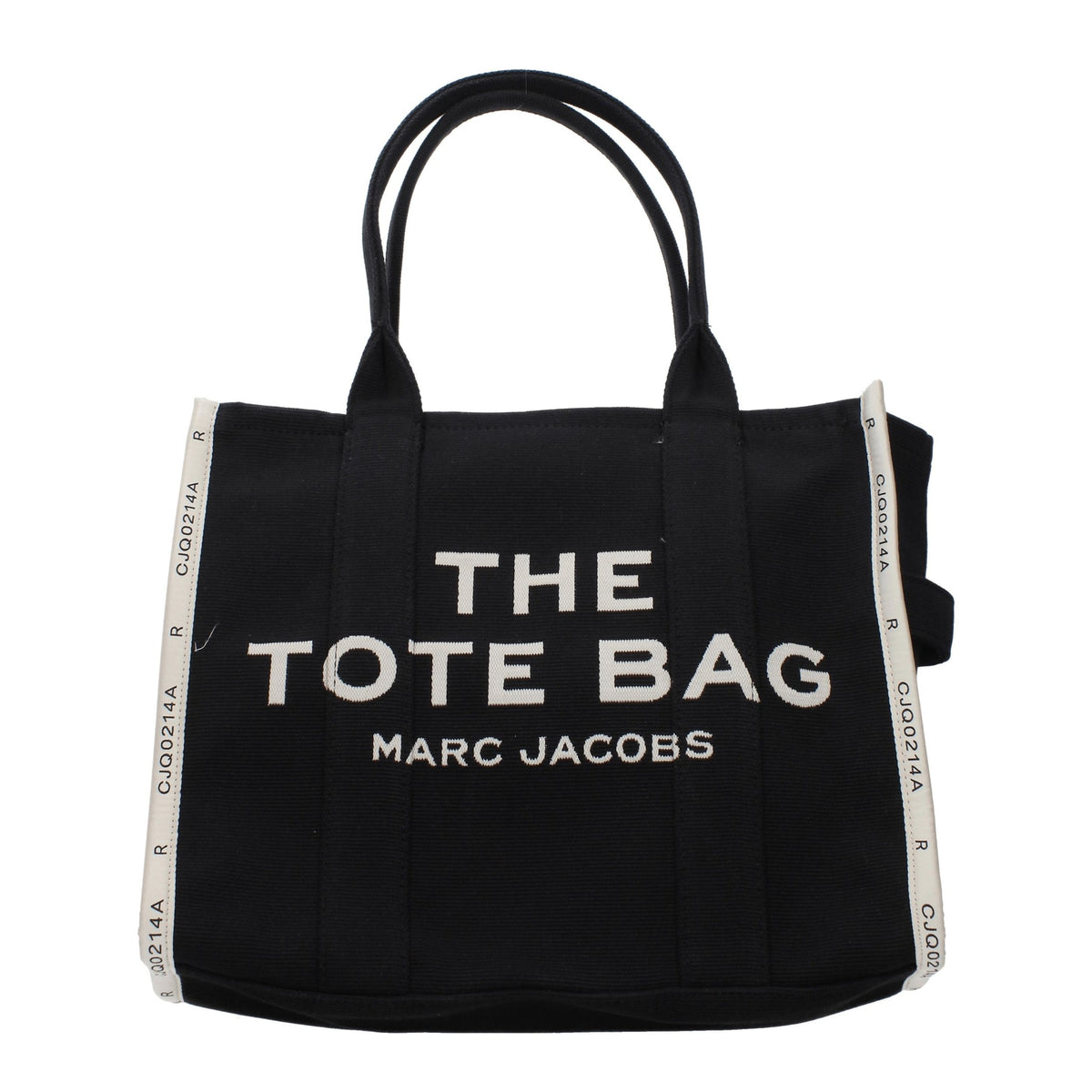 Marc Jacobs Black Canvas The Jacquard Large Tote Bag
