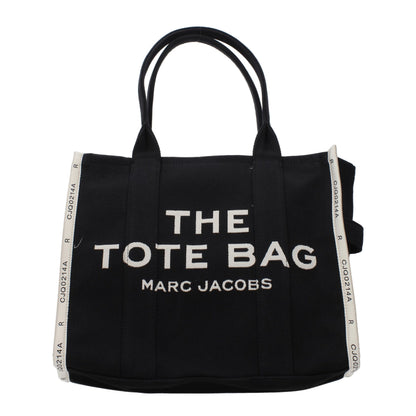 Marc Jacobs Black Canvas The Jacquard Large Tote Bag