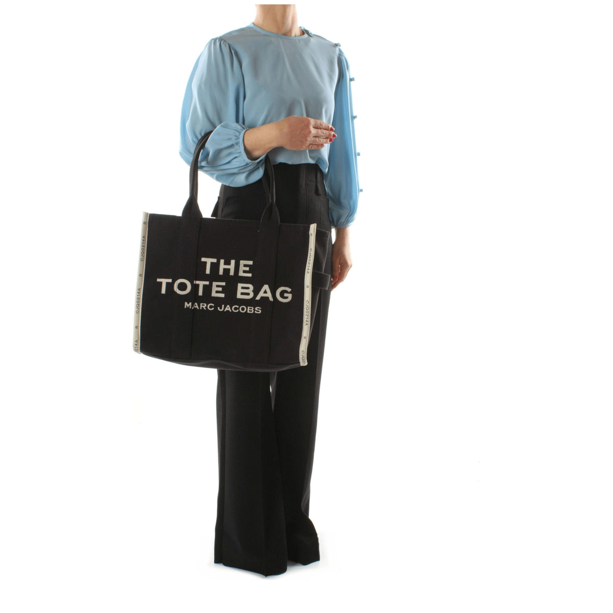 Marc Jacobs Black Canvas The Jacquard Large Tote Bag