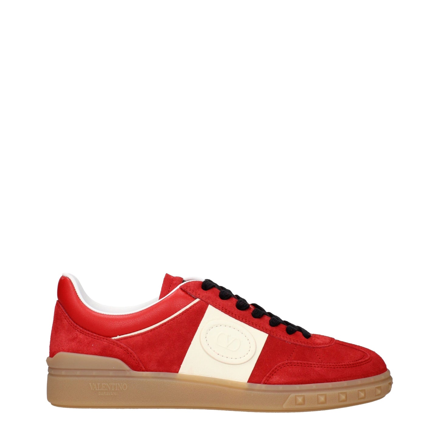 Valentino Garavani Red Suede Leather Upvillage Low Top Sneakers
