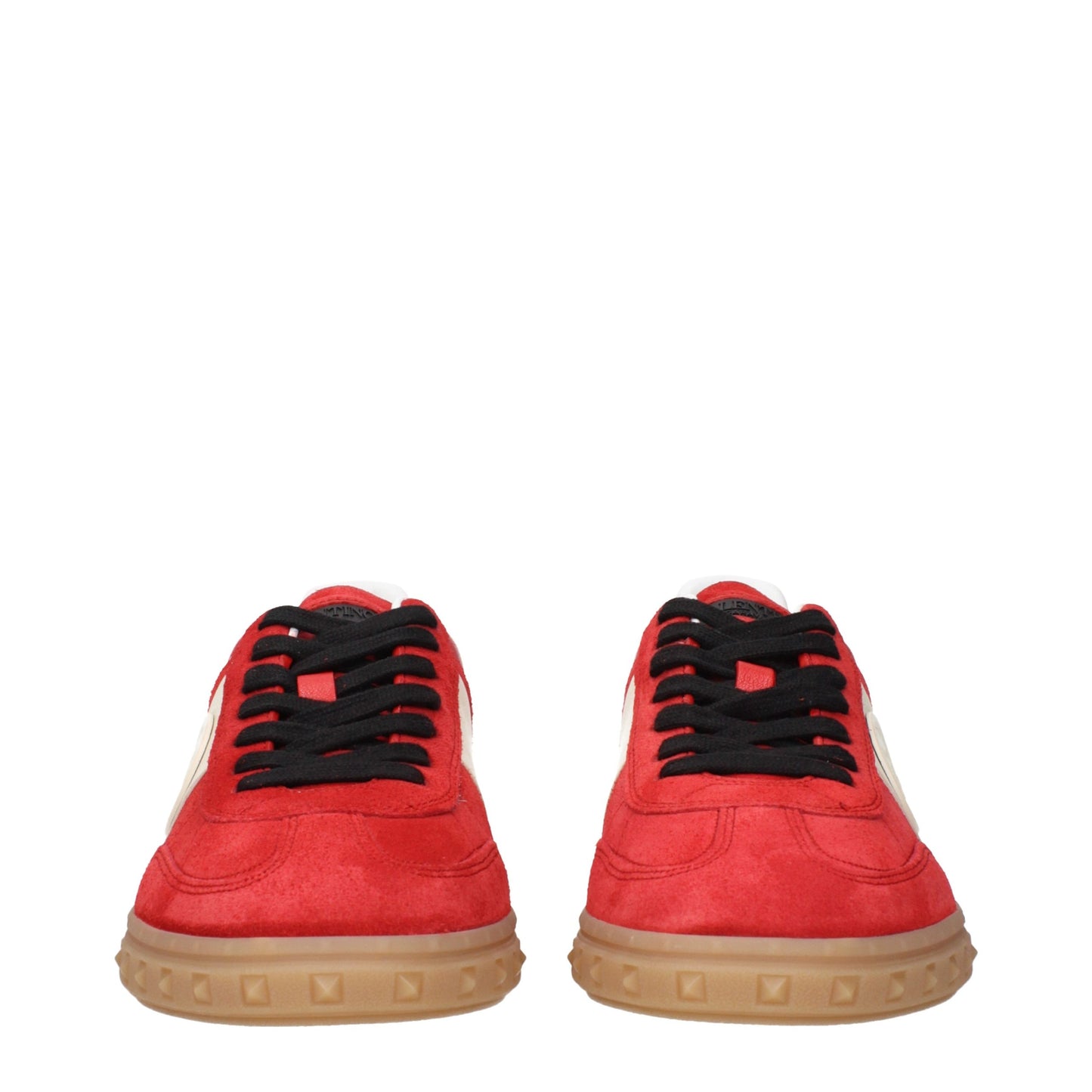 Valentino Garavani Red Suede Leather Upvillage Low Top Sneakers