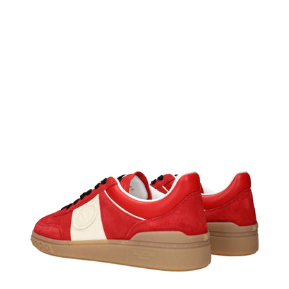 Valentino Garavani Red Suede Leather Upvillage Low Top Sneakers