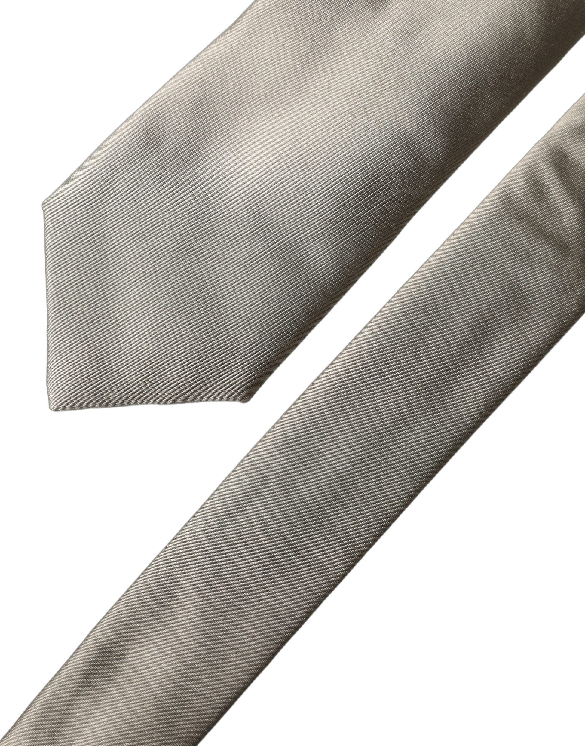 Dolce & Gabbana White Tattoo Floral Silk Adjustable Men Tied Necktie