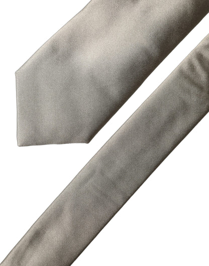 Dolce & Gabbana White Tattoo Floral Silk Adjustable Men Tied Necktie
