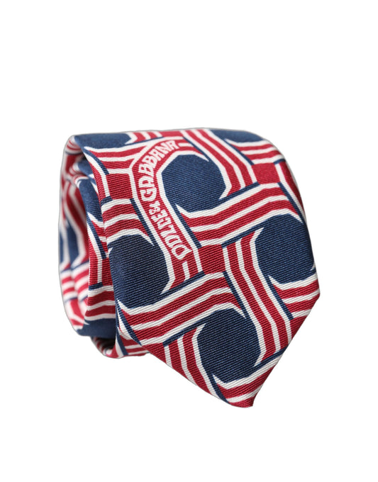 Dolce & Gabbana Multicolor Patterned Silk Adjustable Necktie
