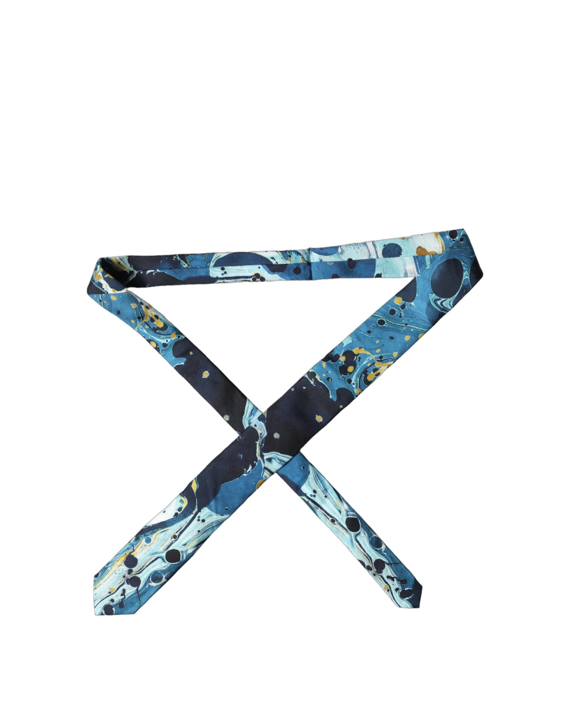 Dolce & Gabbana Multicolor Abstract Silk Adjustable Necktie