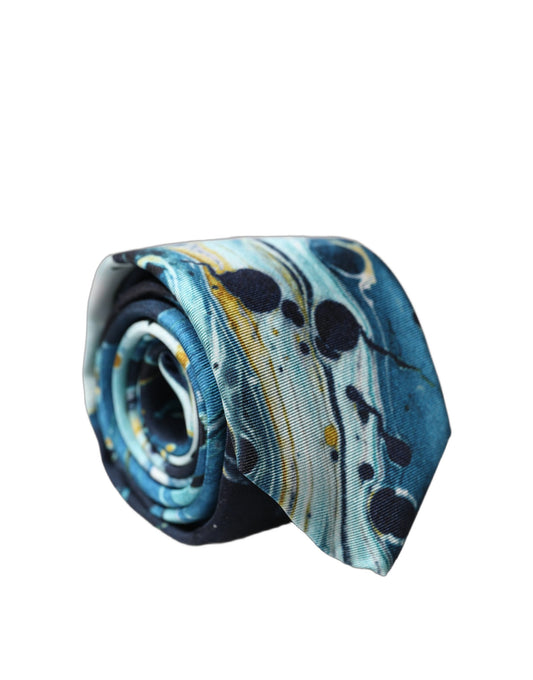 Dolce & Gabbana Multicolor Abstract Silk Adjustable Necktie
