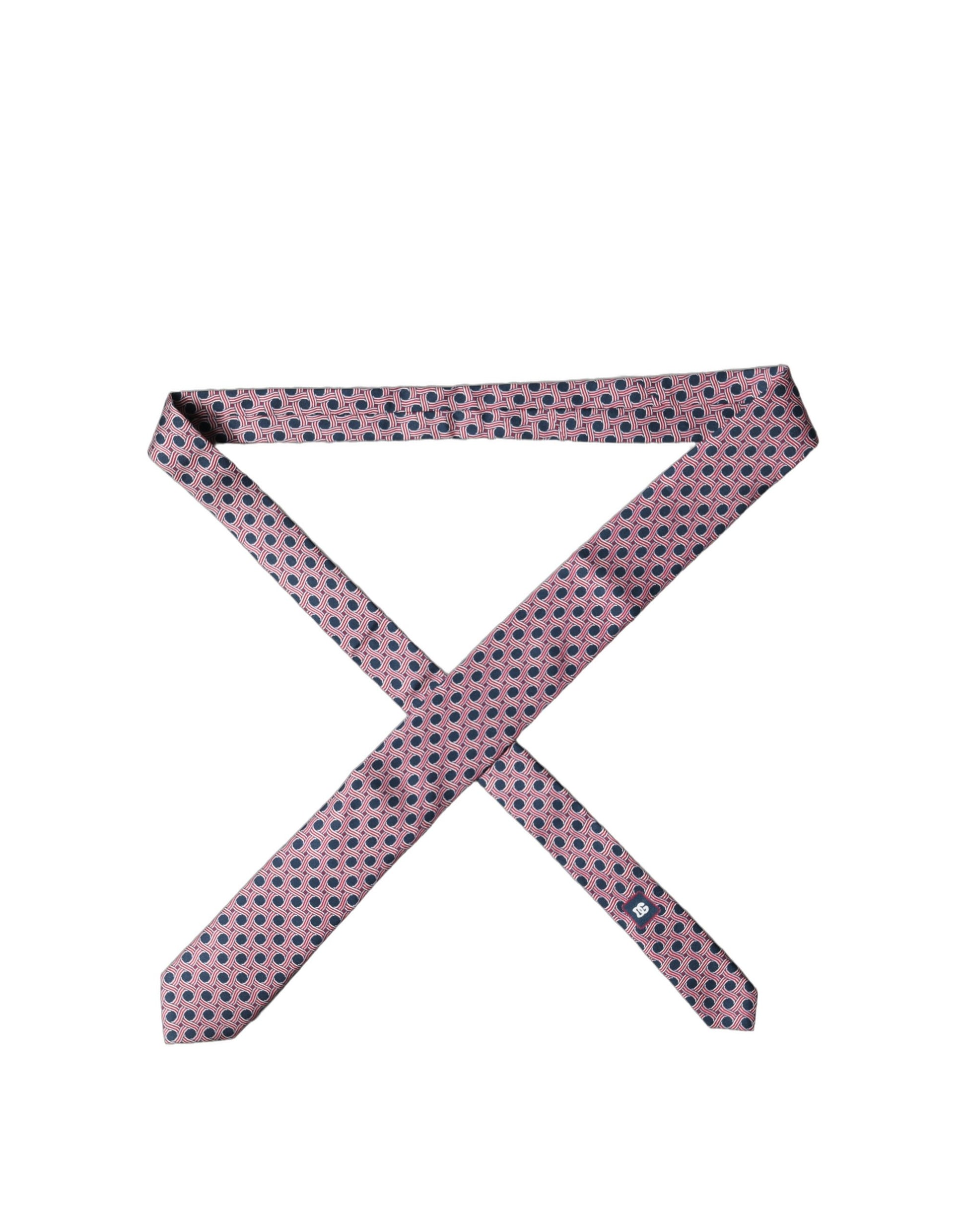 Dolce & Gabbana Multicolor Patterned Silk Adjustable Necktie