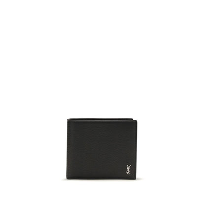 Saint Laurent Black Grained Leather Wallet