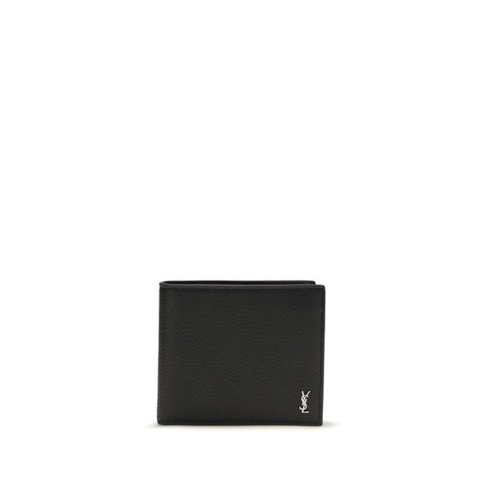 Saint Laurent Black Grained Leather Wallet
