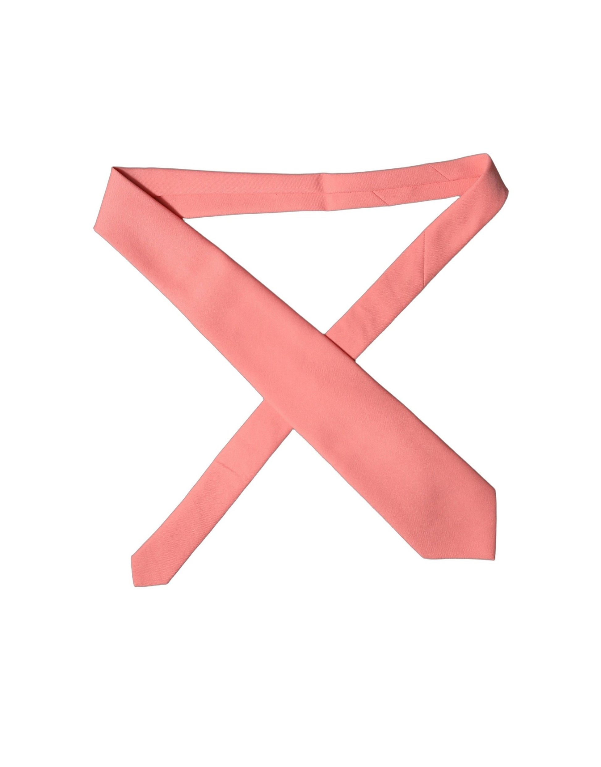 Dolce & Gabbana Coral Pink Adjustable Tied Necktie for Women