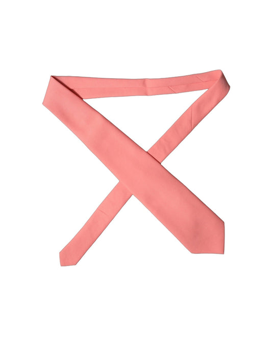 Dolce & Gabbana Coral Pink Adjustable Tied Necktie for Women