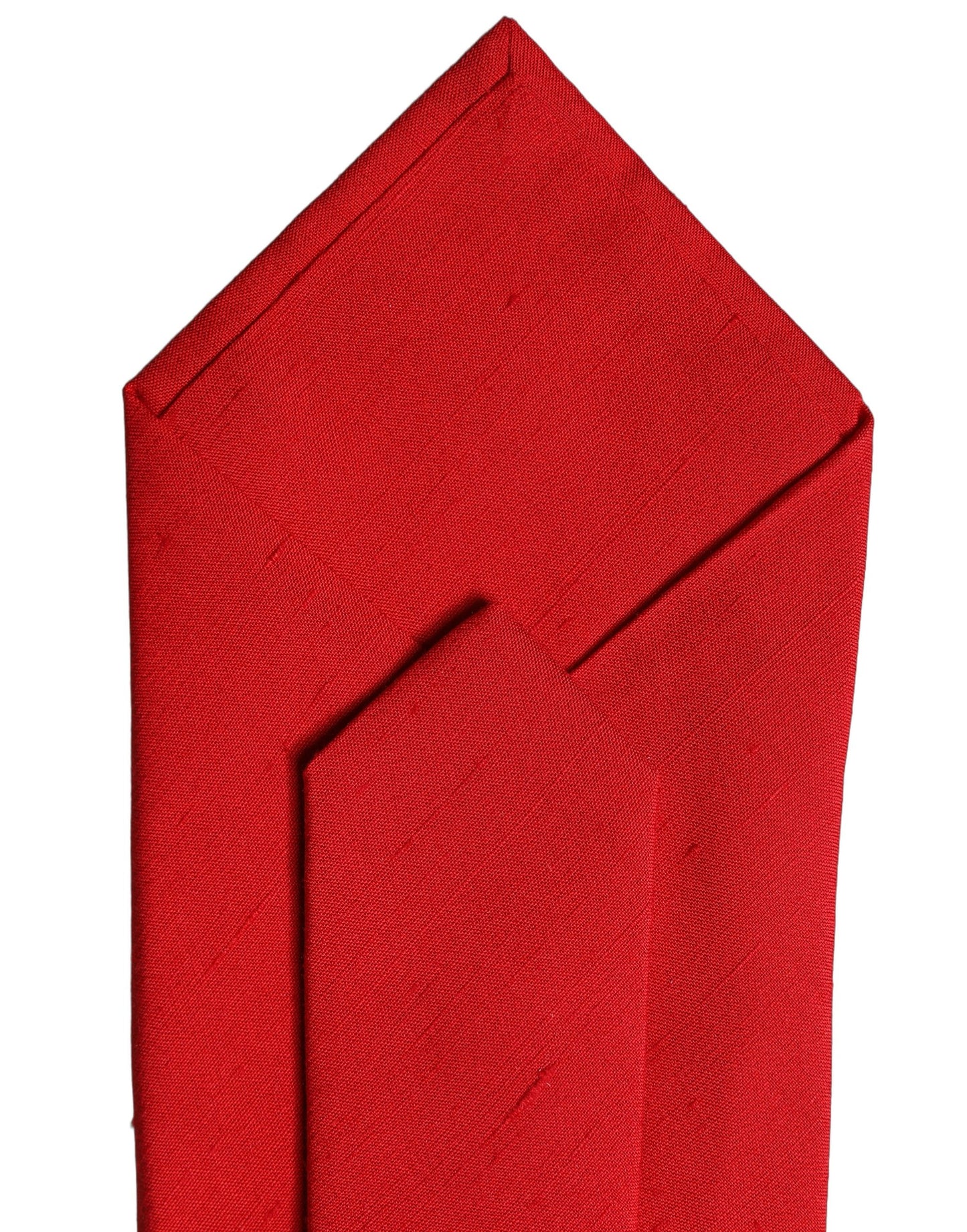 Dolce & Gabbana Red Solid Silk Cotton Adjustable Necktie