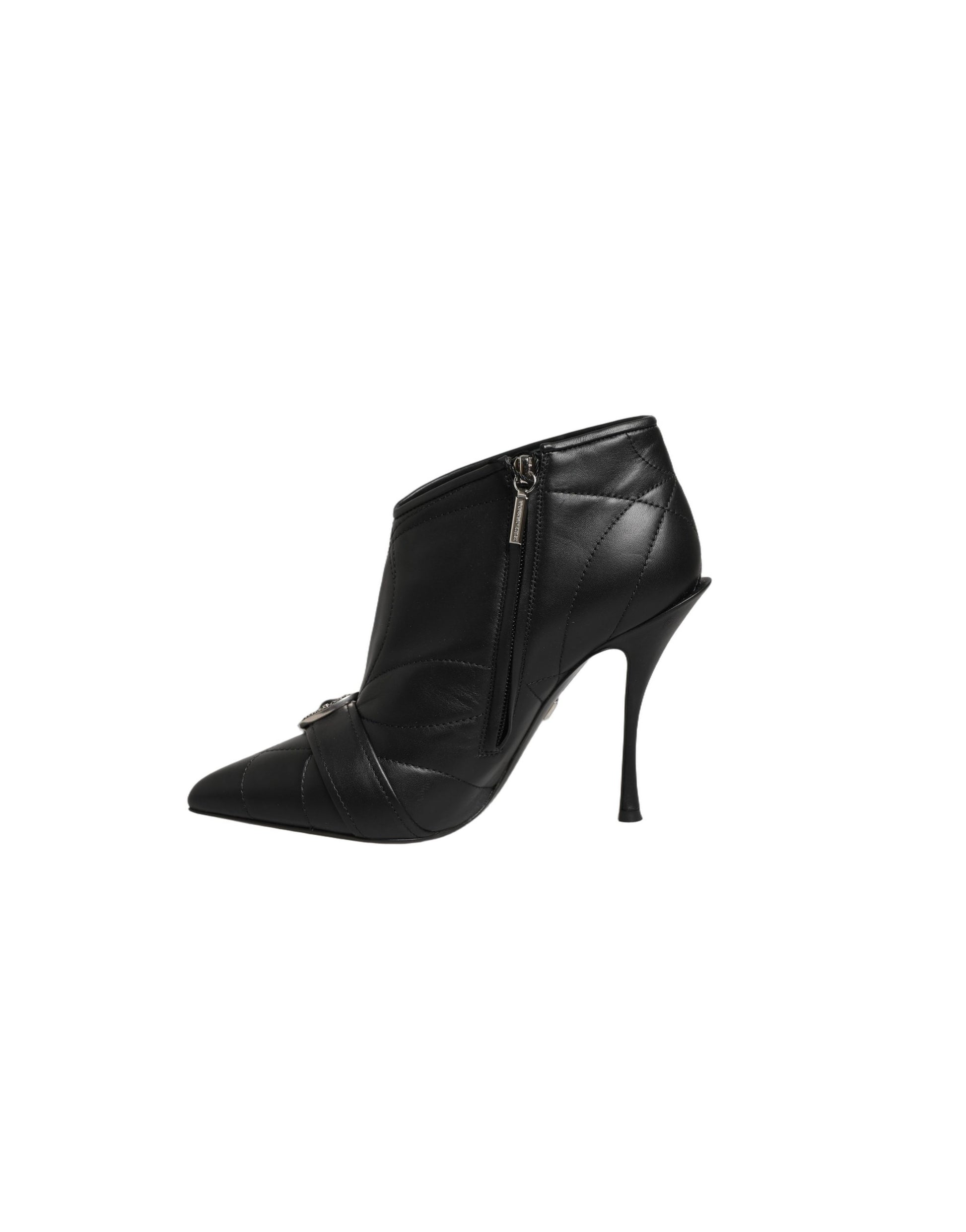 Dolce & Gabbana Black Devotion Quilted Buckled Boots