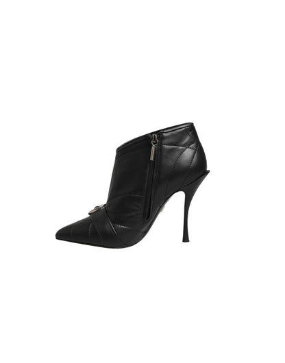 Dolce & Gabbana Black Devotion Quilted Buckled Boots