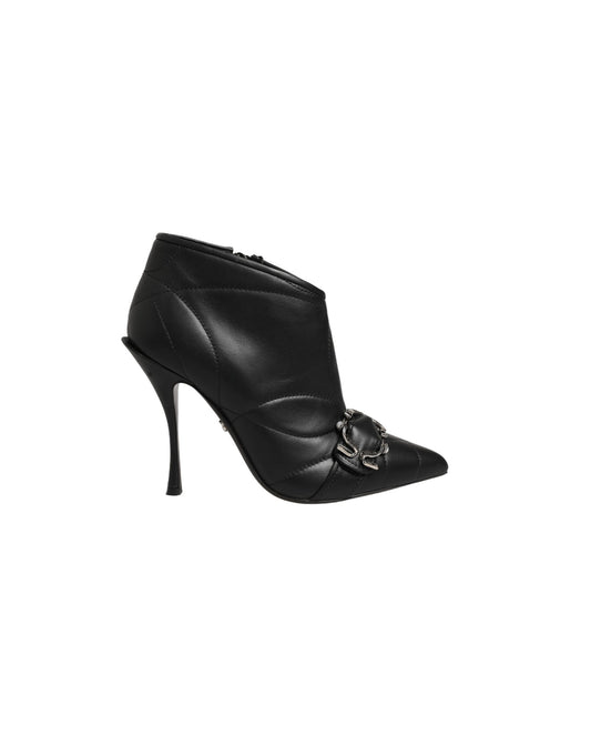 Dolce & Gabbana Black Devotion Quilted Buckled Boots